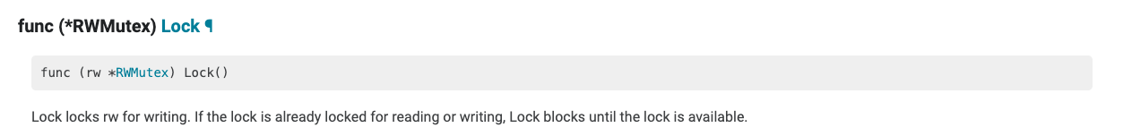 RWMutex Lock
